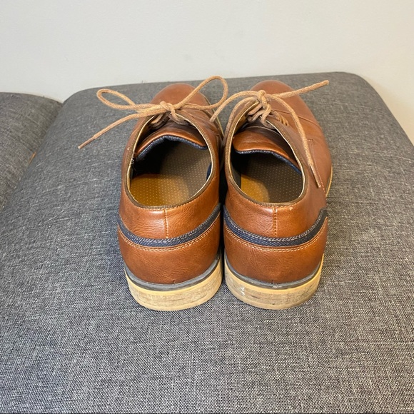 Men's J. Ferrar "Jake" Brown Oxford, Denim Accent, Sz. 9 - Picture 4 of 7